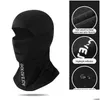 Cykelmössor masker vinter clava motorcykel skidmask fleece hatt vindtät för män varm hals fl ansikte sköld snowboard motorcykel prote dhiqj