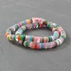 Strand Candy Bead Stisst Stretch Bransoletka gładka Rondelle Boho Benlege