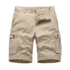 Herenshorts Modekleding Heren Cargo Zomer Korte broek Meerdere zakken Man Casual Katoen Maat 30-38