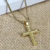 Collier Vintage en cuivre, pendentif croix, Punk, boîte à bijoux, chaîne, cadeau de fête d'anniversaire pour hommes et femmes