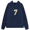 Numéro 7 Flocage Imprimé Sweat À Capuche American Tide Veste À Capuche Couple Modèle Noir Rouge Casual Lâche Rembourré Pull Taille S-XL