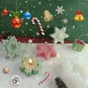 Moldes de cozimento Molde de silicone de floco de neve de Natal DIY Vela Sabão Gesso Decoração Molde Decoração de bolo