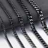 Chains 5pcs lot Whole Punk Necklace For Men Women Curb Cuban Link Chain Chokers Unisex Vintage Black Gold Tone Solid Metal In 282Q