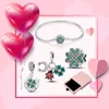Bangle Pamela Charm Armband Set Sier Love Heart Star Moon Jewelry For Birthday Friendship Bröllopsdag med presentförpackning