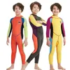Wear Dive&sail One Piece Kids 2.5mm Wetsuit Long Sleeve Swim Skin Suit Dive Diving Swimming Suit for Boys Girls Swimsuit Swimwear