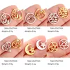 Charms 5st/Lot Plant Tree Flower Rostfritt stål Mountain/Lotus/Eye/Star Pendants DIY Halsbandsarmbandsmycken