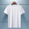Camisetas masculinas de manga curta, gola redonda, seda gelada, esportes casuais, fitness, camisa absorvente de suor ao ar livre