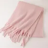 Scarves Thick Scarf Cozy Thickened Solid Color Tassel For Women Fall Winter Soft Warm Wide Shawl With Long Neck Protection Elastic