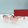 Nouveau design de mode lunettes de soleil œil de chat 0301S demi-monture en métal style simple et populaire polyvalent extérieur UV400 lunettes de protection