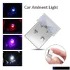 Decoratieve verlichting Autolamp Mini USB Led Interieur Sfeer Noodverlichting Pc Colorf Lamp Accessoires Drop Delivery Mobiles Moto Dhc4B