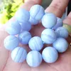 MG1130 High Grade Genuine 12 MM Blue Lace Agate Chalcedony Bead Bracelet For MEN or WOMEN Gift for Him329h