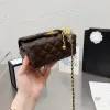 Color Designer Shopping Crossbody Diamond Lattice Soft Shoulder Bag Gold Ball Woc Chain Flap Leather Cowhide Hasp Belts Handle Bags Channel 20cm 17cm