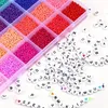 3mm japanska glasfröpärlor Set Letter Spacer Pärlor för juvelri Making DIY Armband Rings smycken Tillbehörssats med verktyg 231229