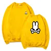 Psychological Bunny Fun Rabbit Printing Hoodies Bomull