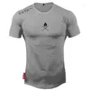 Men's T Shirts Fashion T-shirt Jogger Sporting Skinny Tee Shirt Male Gyms Fitness Bodybuilding Workout 5 Colors Tops Crossfits Clothing