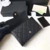 Designer Wallet Card Holder Credit Wallets Women Classic Quilted Fashion Sheepskin Cowhide Clamshell Purses Coin Purse