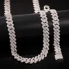 Charm Hip Hop Iced Out 13mm Moissanite Cuban Link Chain 14k Gold Fashion Necklace Statement Jewelry for Men