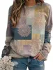 Kvinnors hoodies Höst/vinter 2023 3D Butterfly Print Pullover Casual Fashion Lous Round Neck tröja stor 4xl