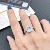 Rings Custom 18k solid gold jewelry moissanite ring men vvs solitaire 3ct rectangular cut moissanite ring moissanite engagement ring