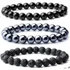 Pärlstav 8mm kvinnor män designer strand armband lyx natursten helande kristall stretch armband ädelsten ädelsten rund dropp de dhrtk