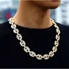 Iced Out Jewelry 15mm Miami Cuban Link Chain Personalizado Hip Hop Colar Vvs Moissanite Correntes para Homens Mulheres