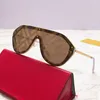 Женские солнцезащитные очки с буквенным принтом F, радужные линзы, зеркало-лягушка FOL51, популярные, красочные, винтажные, высокого качества, Lunette de Soleil, с коробкой