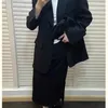 KOMENTALNE KOREBAJNA Wersja małego stopniowego garnituru o wysokim poziomie wysokiej klasy szarą kurtkę dla kobiet