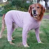 Cão vestuário grande roupas cotovelo almofada quente inverno aconchegante para cães com almofadas de envoltório completo fácil de usar pulôver