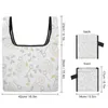 Shopping Bags Tote Bag Asthetic Foldable Double Strap Handbag Simple Printing Casual Woman Grocery Custom Pattern