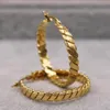 Fashion Round Hip Hop Large Hoop Earrings For Women's Gold Plated Filled Women Jewelry Accessories Wedding & Huggie215Y