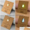 Chokers Luminous Pendant Card Necklace Pentagram Love Heart Shape Wholesale Drop Delivery Jewelry Necklaces Pendants Dh3Zi