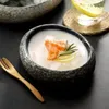 Cuencos Vajilla Creativo Sashimi Postre Borde Grueso Restaurante Sushi Sopa Piedra Patrón Cerámica Especial