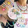 Ensemble de perles en argile polymère 6MM, couleur arc-en-ciel, perles plates pour Bracelet Boho, collier, fabrication de perles de lettres, Kit d'accessoires DIY 231229