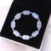 Bracelets Natural Blue Light Moonstone Clear pi Xiu Beads Bracelet Bangles 10x8mm Stretch Femmes Men Crystal Fashion Stone Aaaaa