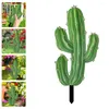 Garden Decorations Metal Cactus Yard Art Stakes Outdoor Statue Sculpture Ornament Lawn