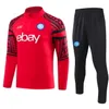 2023 2024 Napoli Half Pull TrackSuit Männer Fußball-Kit 23 24 SSC Naples AE7 D10S Trainingsanzug tragen Formation Tuta Chandal Squitude Jogging Uniform Survêtement