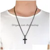 Pendentif Colliers Acier inoxydable Croix Hommes Relin Faith Crucifix Charme Décoration Chaîne Pour Femmes Bijoux Cadeau Drop Livraison Pendentifs Dhz7O