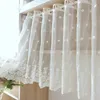 Curtain Rural Lace Curtains For Kitchen Bedroom Bookshelf Cabinet Partition Short Half Small Window