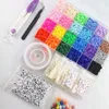 6mm Clay Beads Ställ in olika stilar färgade platt chip lerpärlpaket för armbandhalsband som gör DIY -smycken Make Accessories Kit 231229