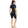 Indossare 1.5mm Muta in neoprene Immersione Donna Un pezzo Manica corta Tuta da surf Costume da bagno Snorkel Costumi da bagno Abiti da spiaggia