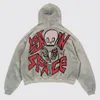 Straße Y2K Brief gedruckt langärmelige Hoodie Paare Hip-Hop Street Punk Wind lose Mode übergroße Hoodies Harajuku Goth Top 231229