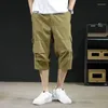 Pantaloncini da uomo Knielengte Cargo Heren Zomer Casual Katoenen Multi-tasche Rijbroek Korte Broek Militaire Camouflage 5xl