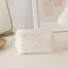 Kawaii simples de pelúcia viagem cosméticos batom saco de armazenamento feminino organizador de maquiagem bolsas bolsa de papelaria lápis casos bolsa saco