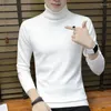Männer Pullover Winter Korea Herren Hohe Kragen Sweatshirt Warme Einfarbig Soft Slim Mode Lässig Pullover Pullover Männer Kleidung 2023 Z1