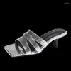 Slippers Schoenen Zachte Dunne Hakken Slipers Dames Luxe Slides Med Rubber Slippers Platform Comfort Zomer 2023 Designer Hawaiian