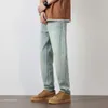 Helt nya jeans Cement Löst Casual Straight Denim Yellow Spring/Summer Men's Japanese Retro Pippy stilig enkel och fashionabla mode
