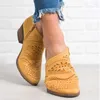 Sandals Fashion Women Boots Spring Summer Block Low Heel Ladies Booties PU Leather Hollow Out Ankle Platform Shoes