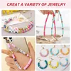 9700pcs Polymer Clay Beads Set 48 Rainbow Color Flat Chip Beads for Boho Bracelet Necklce Making Gold Beads Accessories Kit DIY 231229