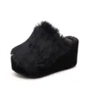 Pantofole Autunno Inverno Donna con suola spessa Zeppa femminile 9 cm Scarpe con tacco alto Abbigliamento esterno Infradito con pan di spagna