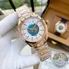 Marca superior de alta qualidade OMEGX Seamasterx Master Chronometerx GMTX Hora mundial Relógio masculino pulseira de aço inoxidável espelho de safira movimento mecânico relógio